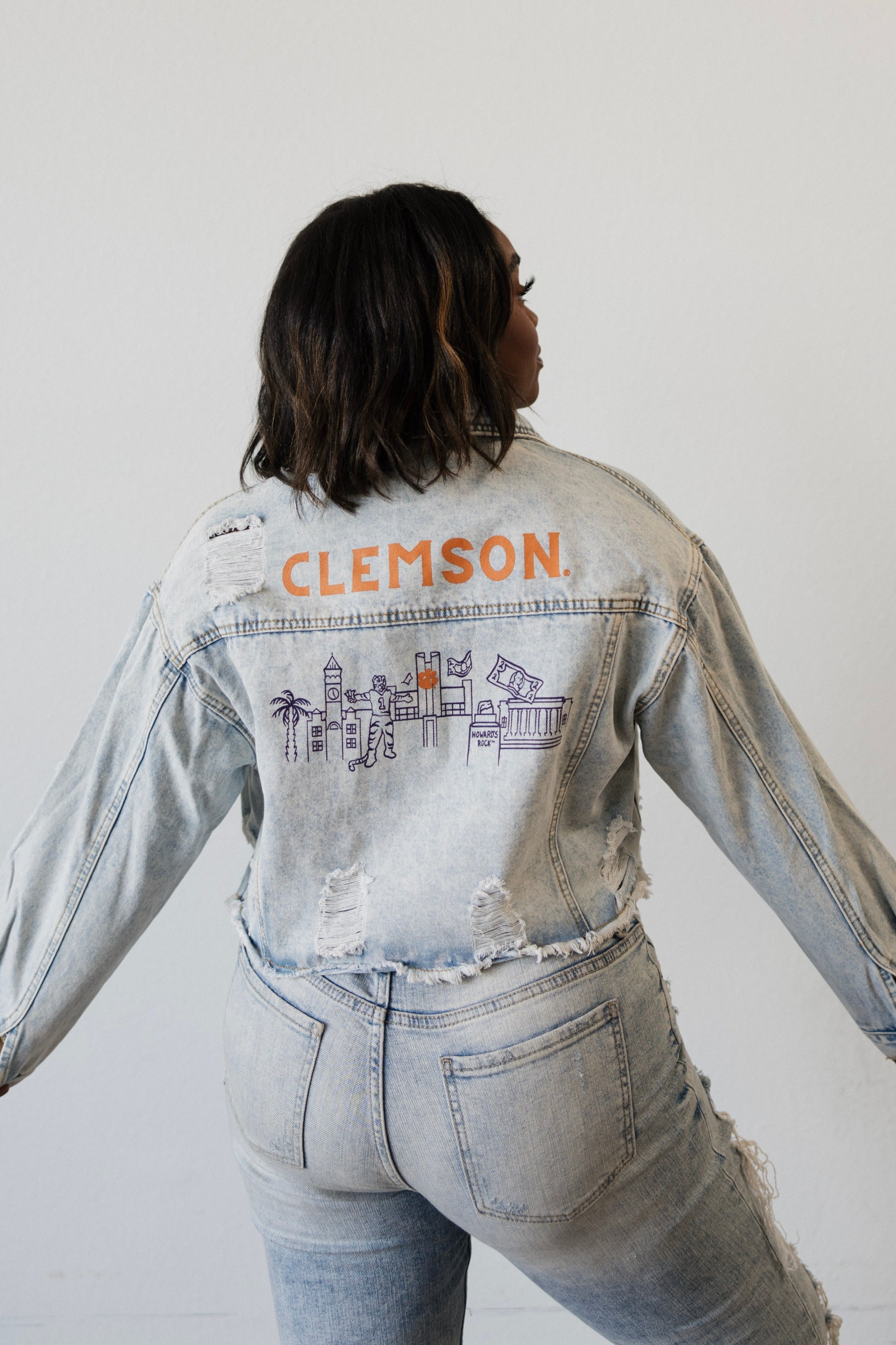 Clemson University Campus Classic Denim Jacket - Main Image