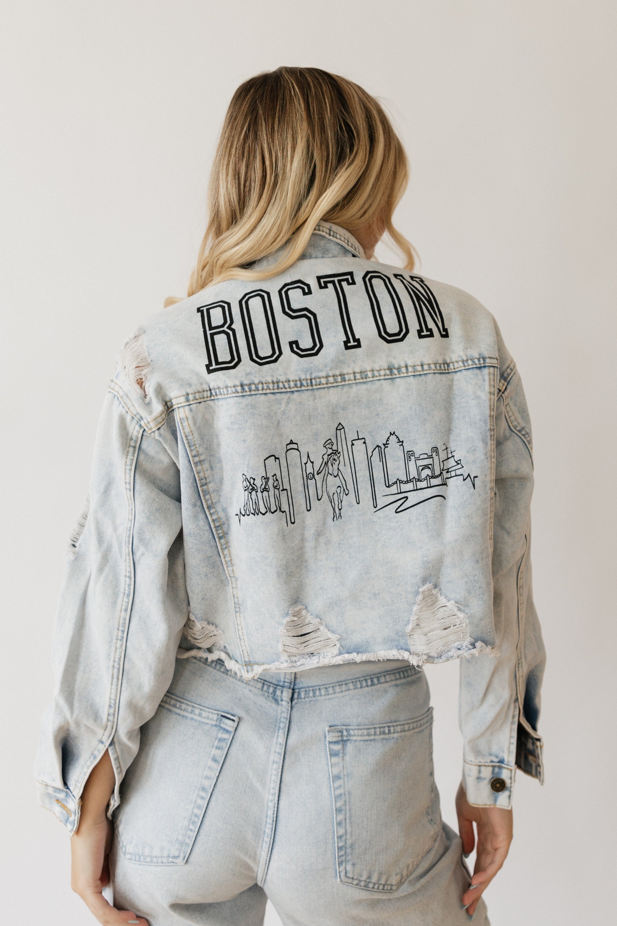 Boston Skyline Denim Jacket