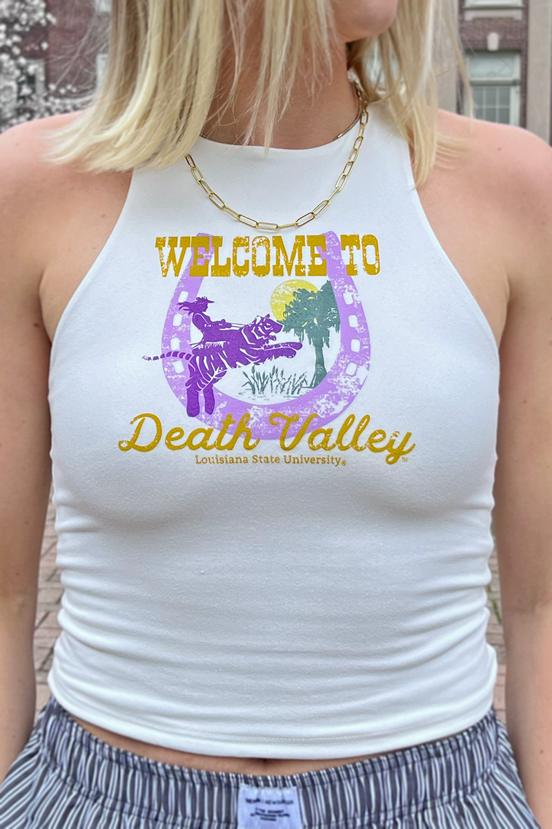 Louisiana State University Welcome to My Rodeo White Tank Top