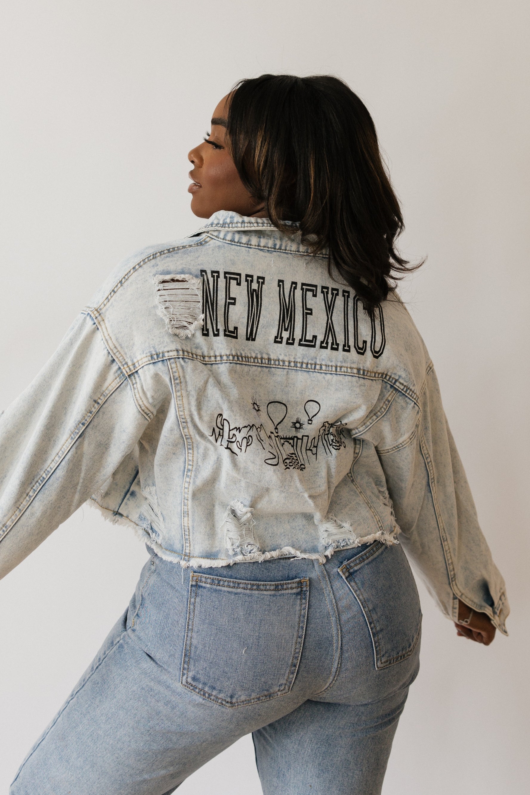 New Mexico Skyline Denim Jacket