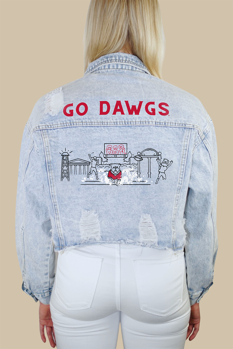 University of Georgia Campus Classic Skyline Denim Jacket