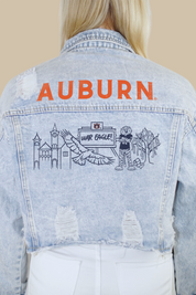 Auburn Campus Classic Skyline Denim Jacket