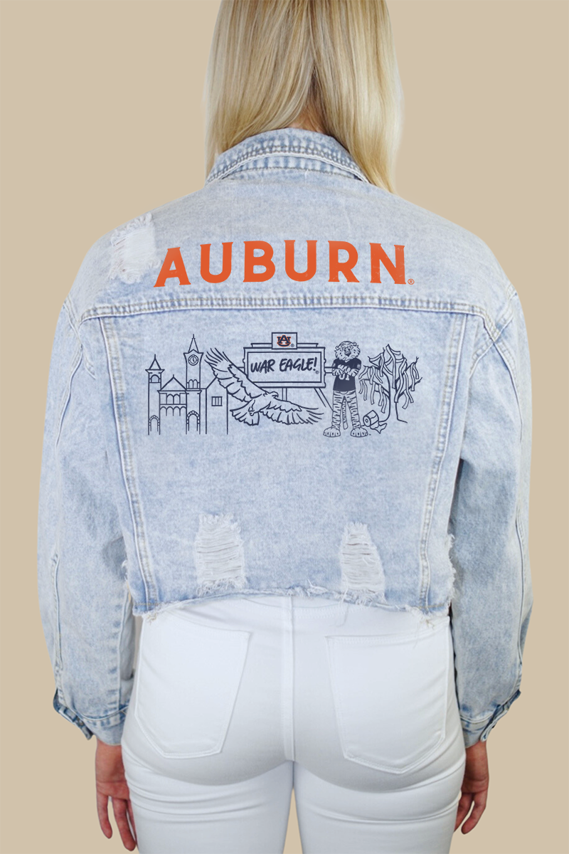 Auburn Campus Classic Skyline Denim Jacket