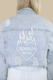 Clemson University Perfect Match Denim Jacket