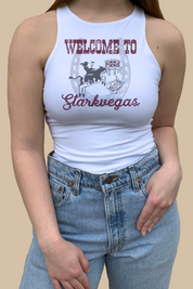 Mississippi State University Welcome to My Rodeo White Tank Top