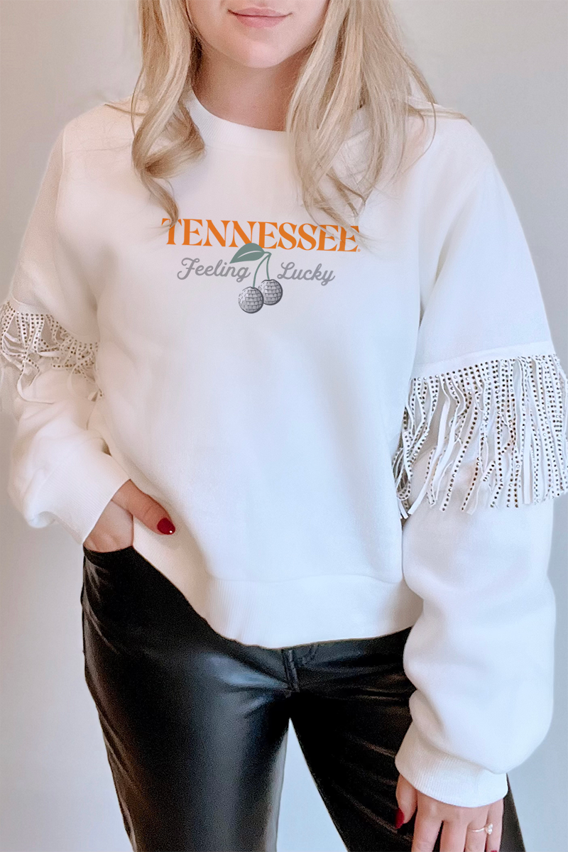 University of Tennessee Cherry on Top Disco Fringe Pullover