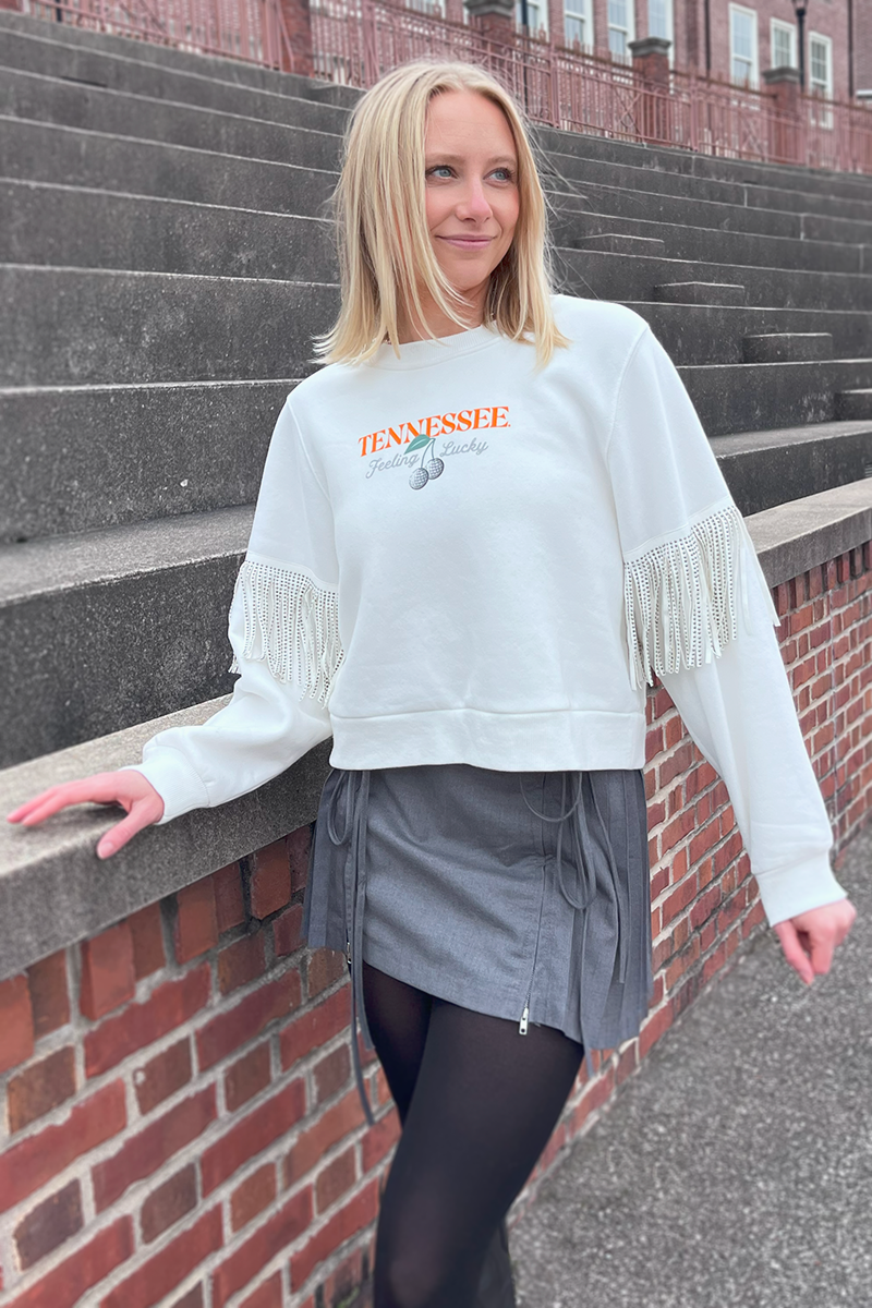 University of Tennessee Cherry on Top Disco Fringe Pullover
