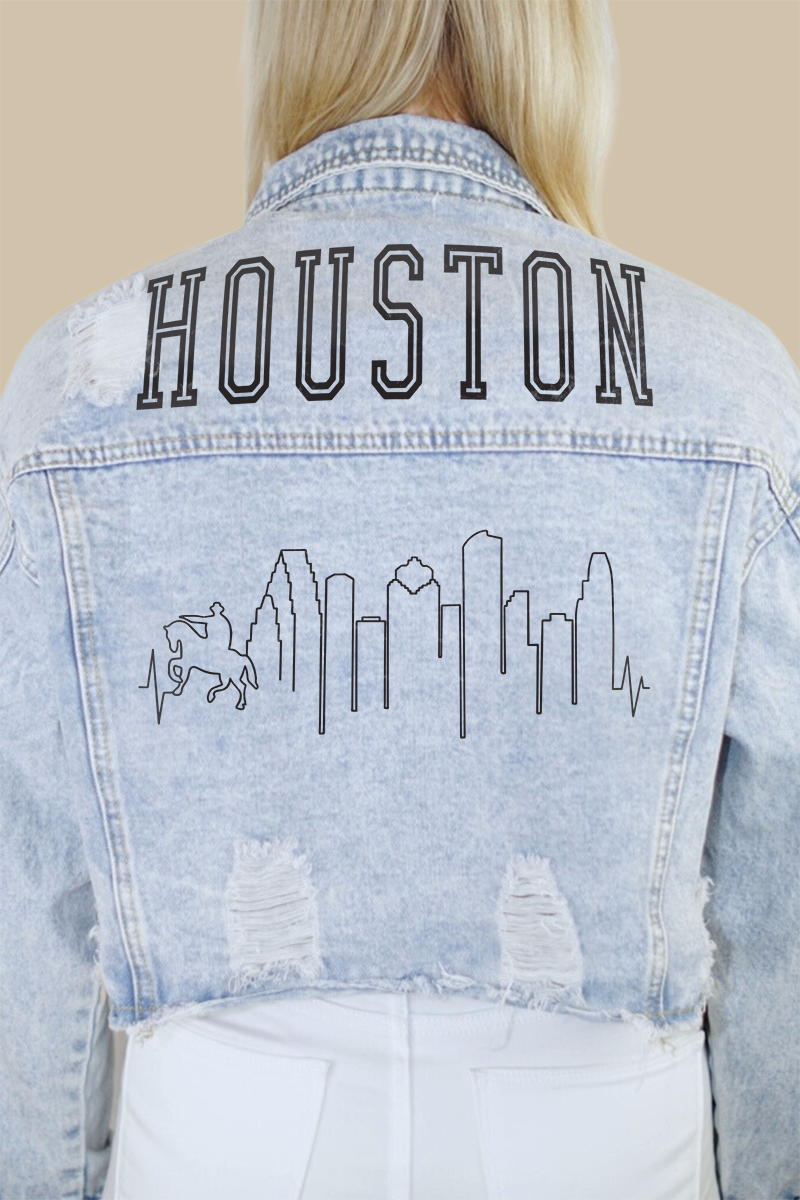 Houston Skyline Denim Jacket