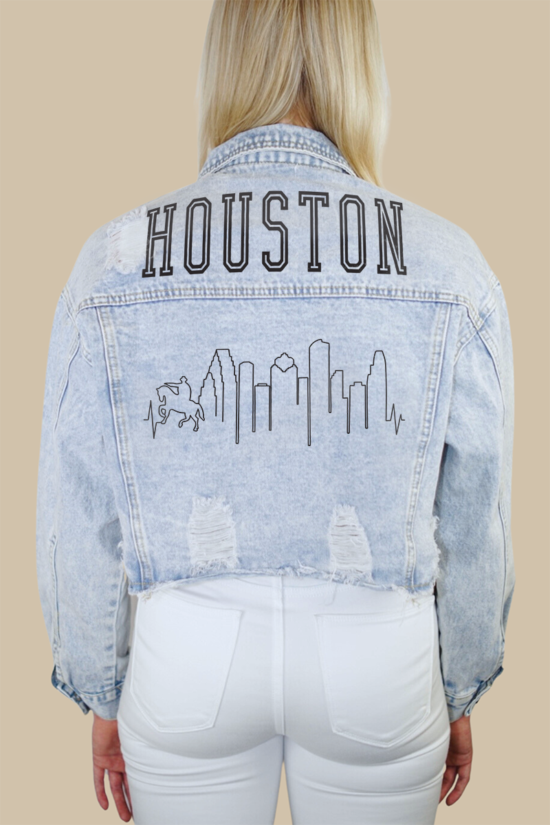 Houston Skyline Denim Jacket