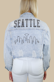 Seattle Skyline Denim Jacket