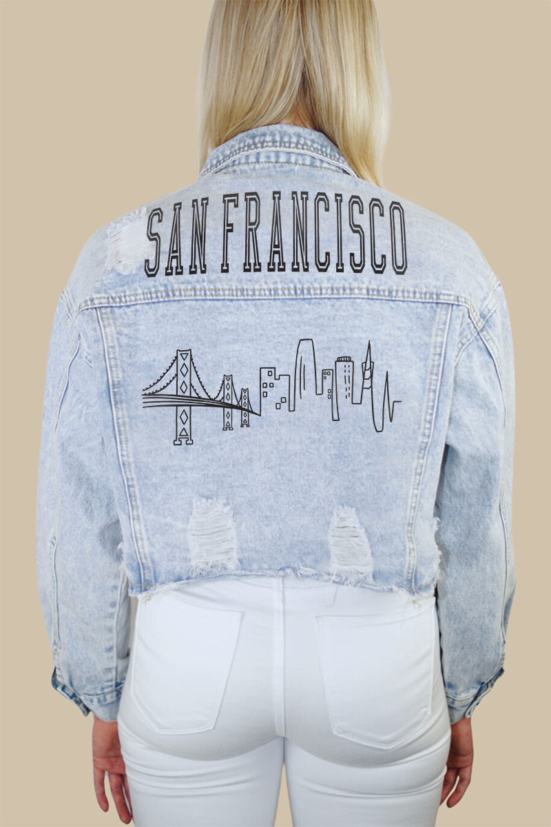San Francisco Skyline Denim Jacket