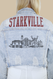 Mississippi State University Campus Skyline Denim Jacket