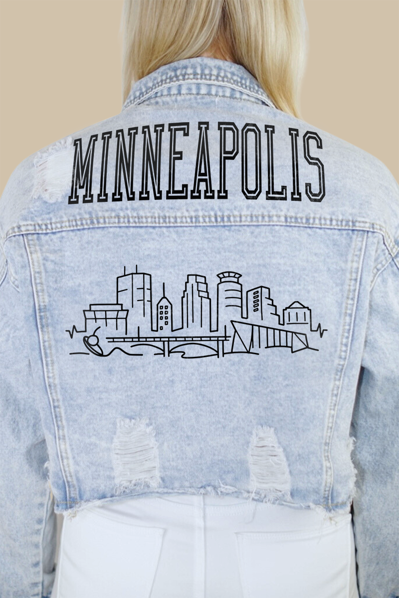 Minneapolis Skyline Denim Jacket
