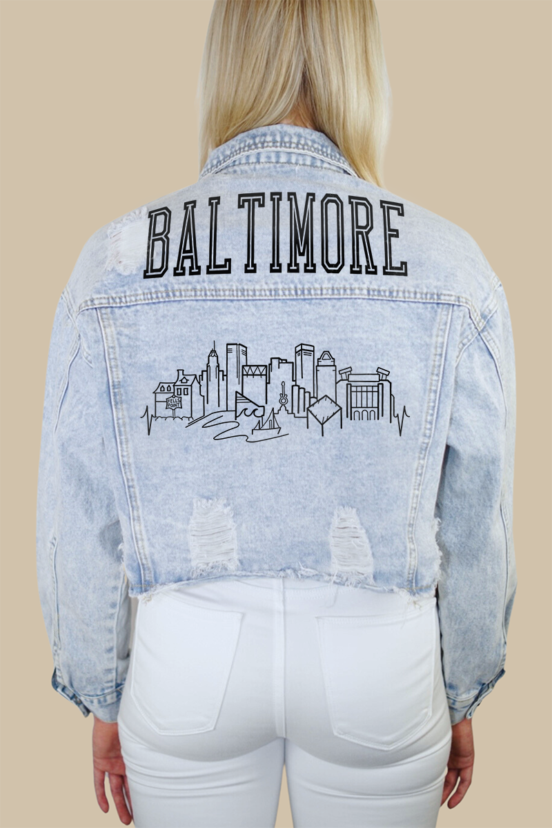 Baltimore Skyline Denim Jacket