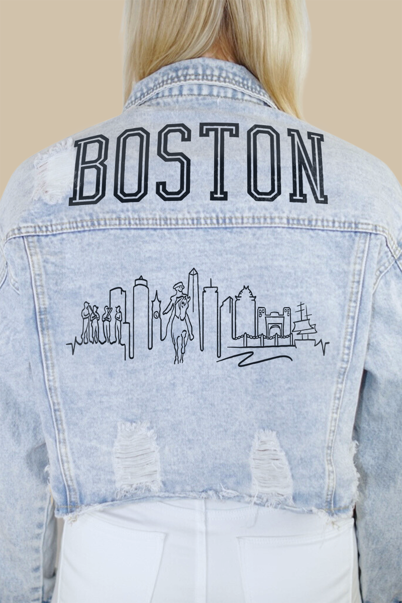 Boston Skyline Denim Jacket