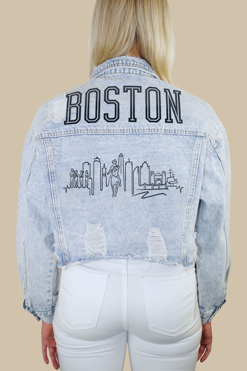 Boston Skyline Denim Jacket