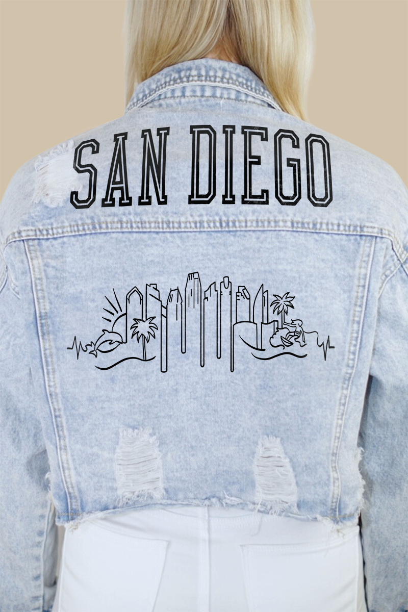 San Diego Skyline Denim Jacket