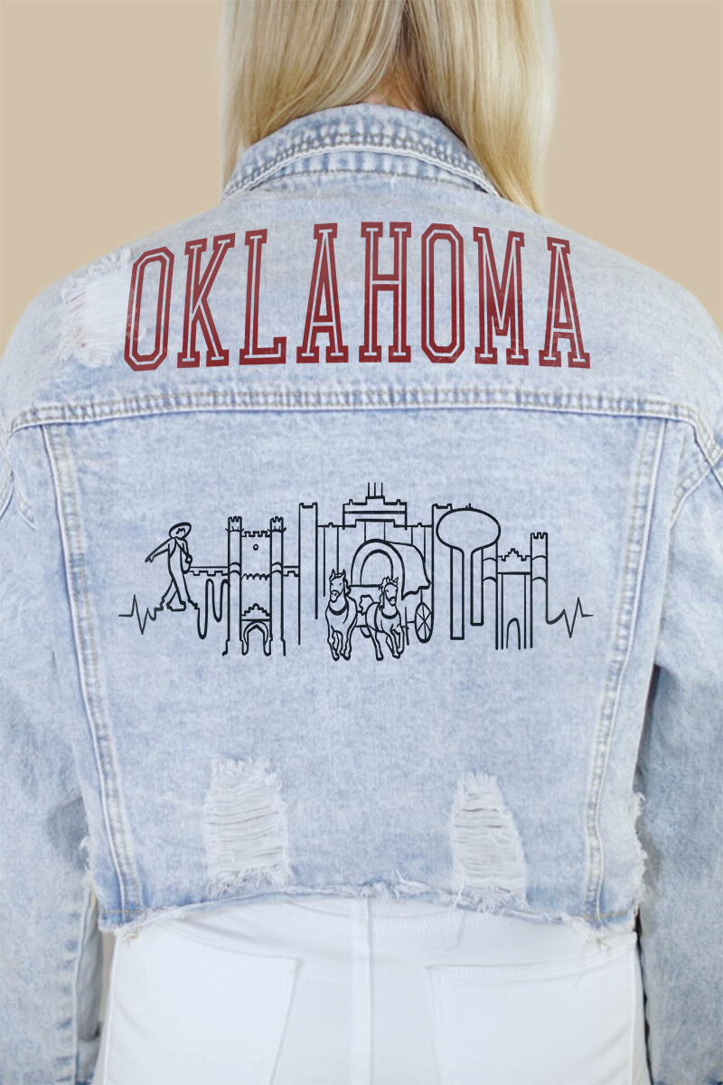 University of Oklahoma Campus Skyline Denim Jacket