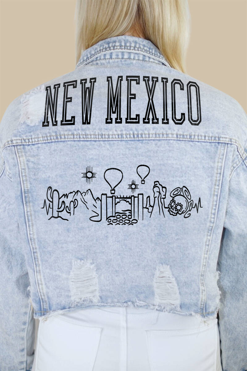 New Mexico Skyline Denim Jacket