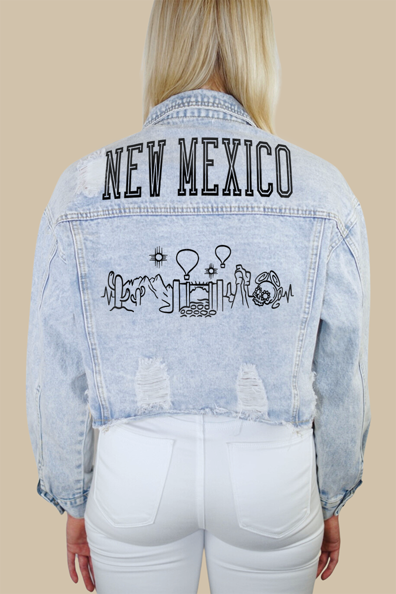 New Mexico Skyline Denim Jacket